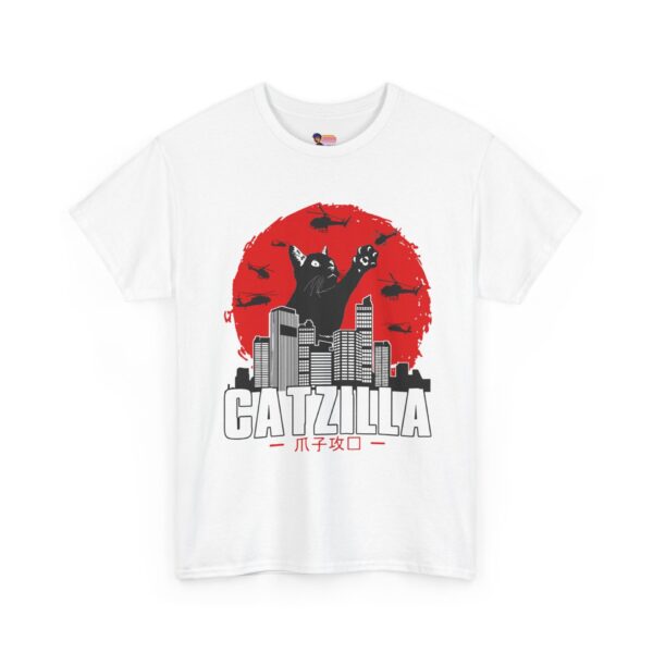 Alternative view of Catzilla Monster City Tee | Cat Kaiju Graphic Shirt