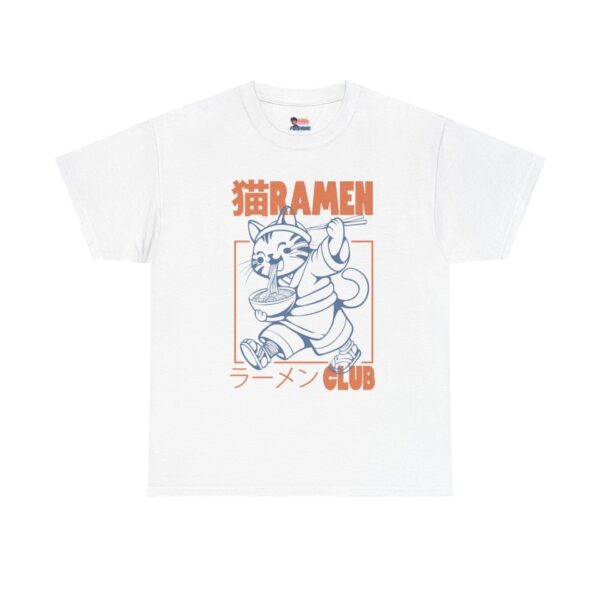 Cat Ramen Club T-Shirt | Manga Cat Eating Ramen