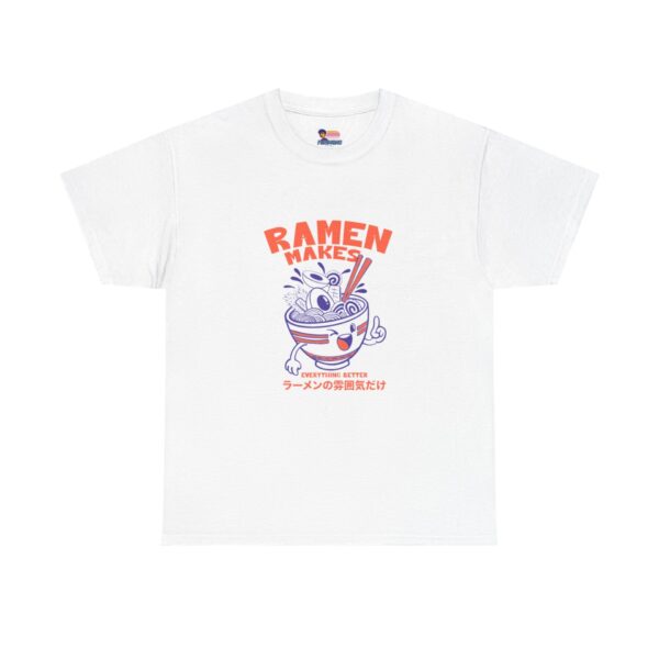Alternative view of Ramen Makes Me Happy T-Shirt — Cute Kawaii Ramen Bowl Graphic Tee